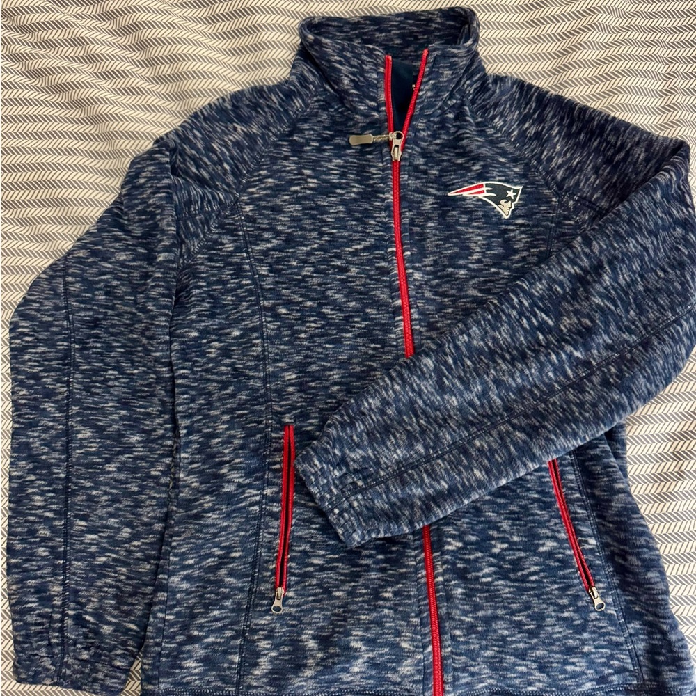 NFL New England Patriots Team Apparel Women's (S) Blue Fleece Jacket